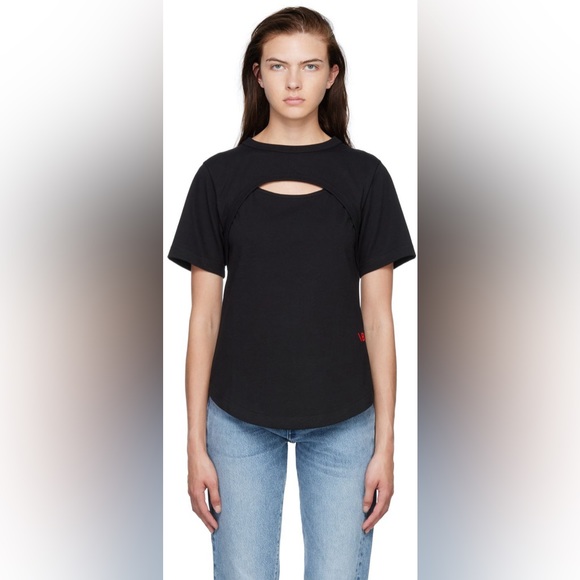NWT VICTORIA BECKHAM Cutout Jersey T-Shirt | Size Small - Picture 5 of 12